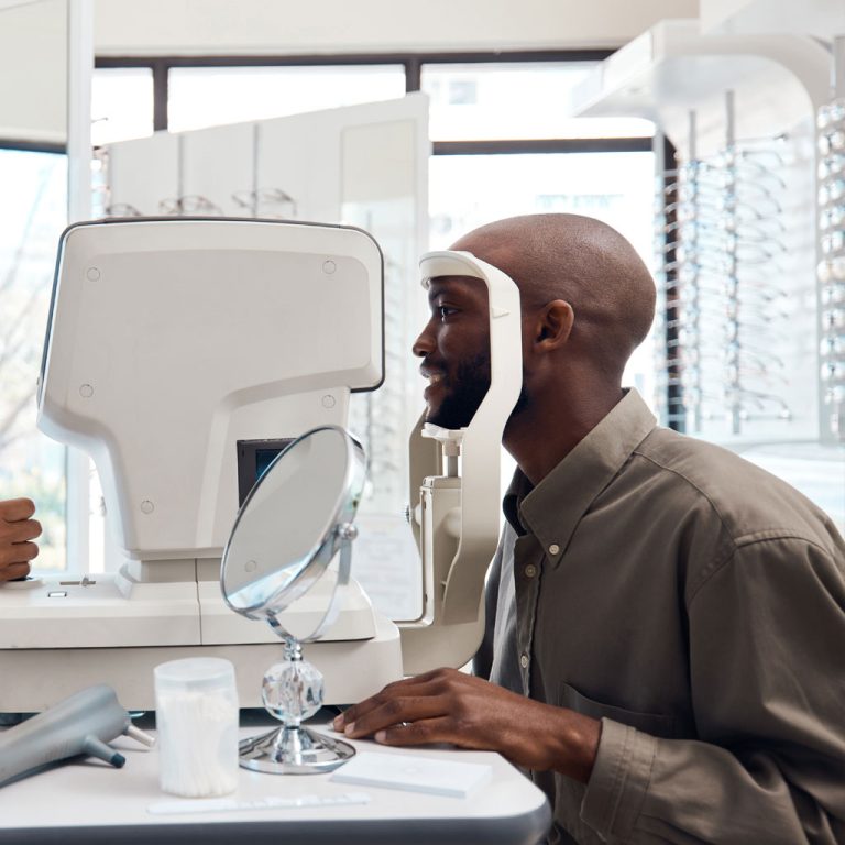 A patient being examined